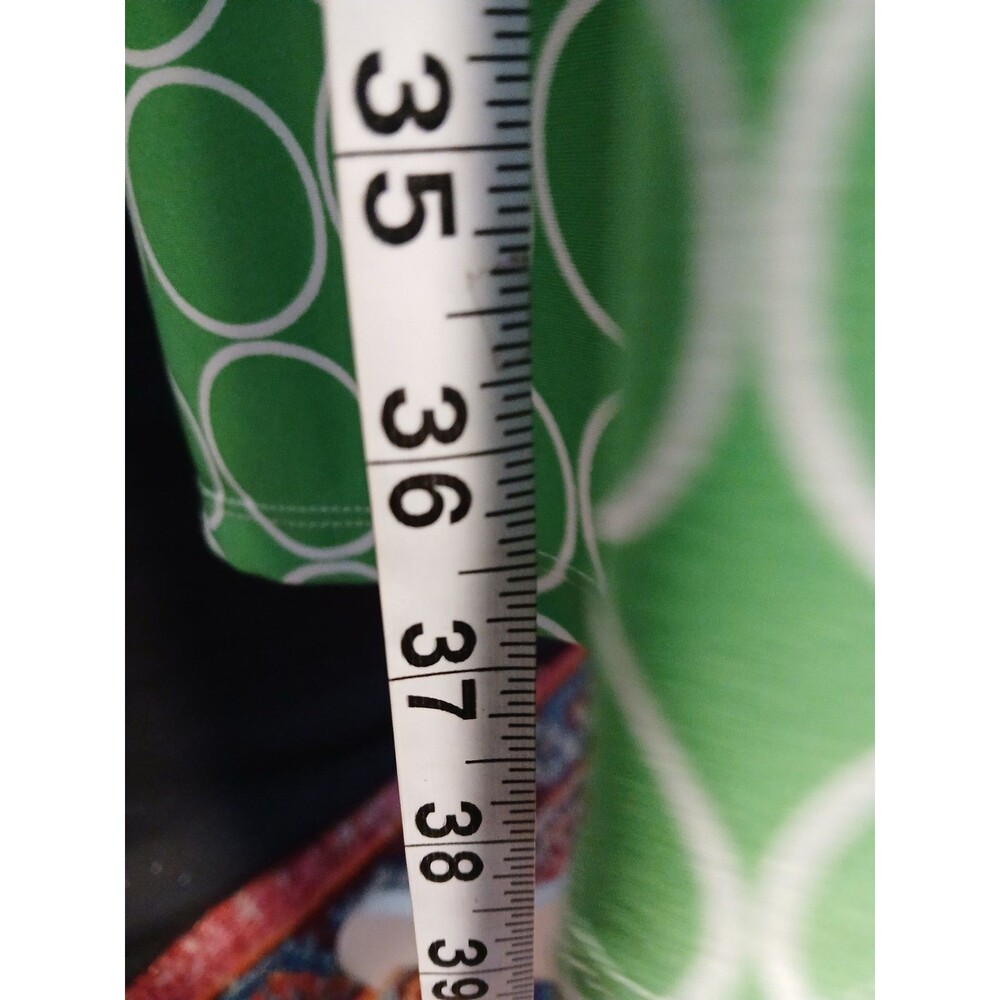 AA Studio AA Green/White Geometric Circle Print Sleeveless Dress 10 - Picture 5 of 6